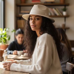 Elegant White Women's Fedora